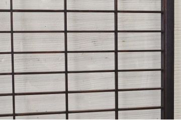 味のある古い格子ガラス引き戸2枚セット