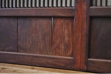 ◇古い商家の蔵戸のようなガラス格子戸4枚セット