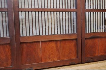 ◇古い商家の蔵戸のようなガラス格子戸4枚セット