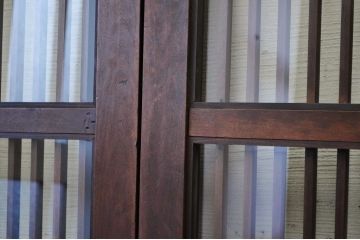 ◇古い商家の蔵戸のようなガラス格子戸4枚セット