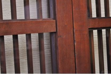 ◇古い商家の蔵戸のようなガラス格子戸4枚セット