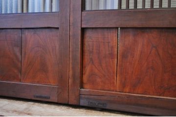 ◇古い商家の蔵戸のようなガラス格子戸4枚セット