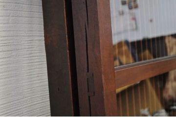 ◇古い商家の蔵戸のようなガラス格子戸4枚セット