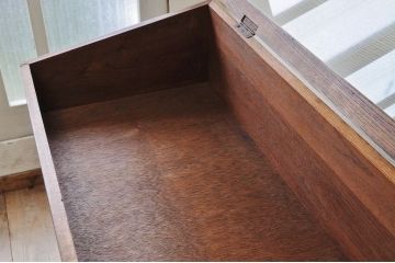 アンティーク家具　極上!古いナラ材の上開きガラスケース
