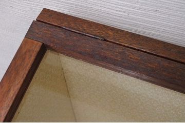 アンティーク家具　古い資料館の展示用ガラスケース(ショーケース)小2
