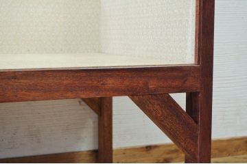 アンティーク家具　古い資料館の展示用ガラスケース(ショーケース)小2