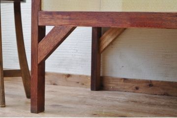 アンティーク家具　古い資料館の展示用ガラスケース(ショーケース)小2