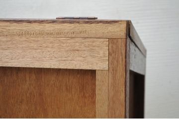 アンティーク家具　古い資料館の展示用ガラスケース(ショーケース)小2