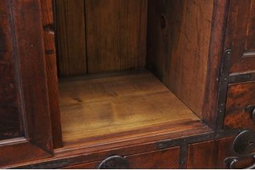 アンティーク家具　前面欅!古い欅材の小振りな帳場小箪笥