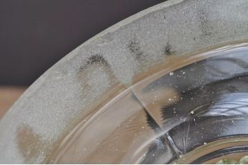 アンティーク雑貨　古いフタ付きのガラス瓶3個セット