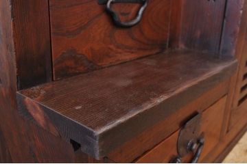 アンティーク家具　珍品希少!変わり型の小振りな京都階段箪笥