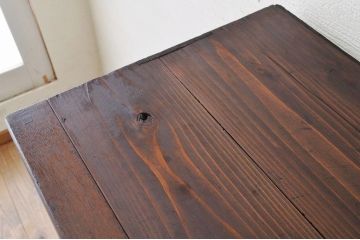 極上美品!古い欅材と栗材の上質なモールガラス収納棚