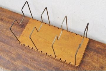 アンティーク雑貨　古いナラ材本立て