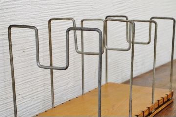 アンティーク雑貨　古いナラ材本立て