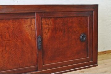 極上美品!玉杢欅一枚板　美しい収納箪笥サイドボード