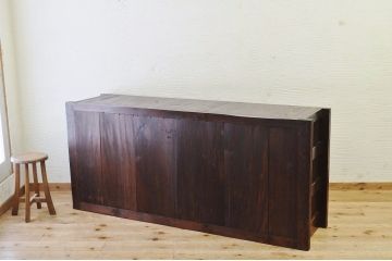 アンティーク家具　極上!古い欅材の重厚で美しい収納箪笥サイドボード