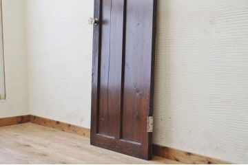 古い木のガラスドアノブ銀モールガラスドア(扉)1