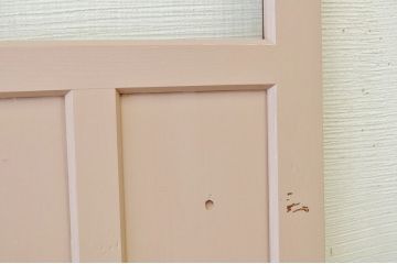 古いペイントのガラスドアノブのモールガラスドア(扉)8