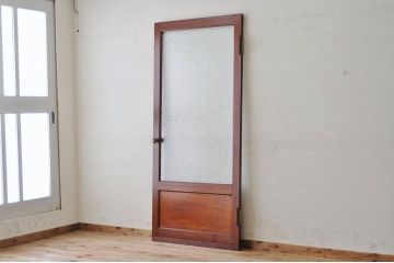 古い木のプレスガラスドア(扉)