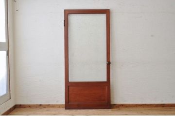 古い木のプレスガラスドア(扉)