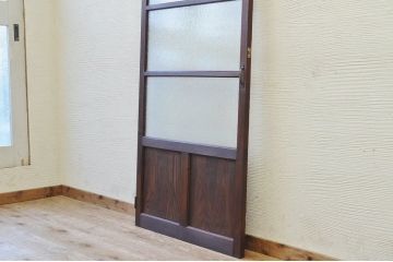 ★古い木のシンプルなダイヤガラスドア(扉)