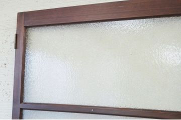 ★古い木のシンプルなダイヤガラスドア(扉)