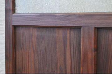 ★古い木のシンプルなダイヤガラスドア(扉)