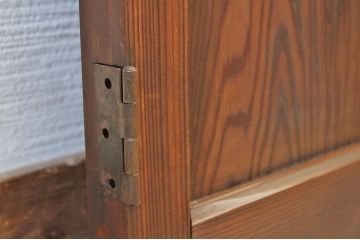 ★古い木のシンプルなダイヤガラスドア(扉)