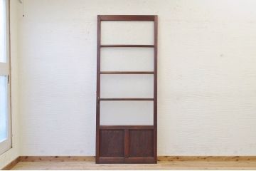 ★古い木のシンプルなダイヤガラスドア(扉)