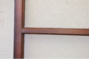 ★古い木のシンプルなダイヤガラスドア(扉)