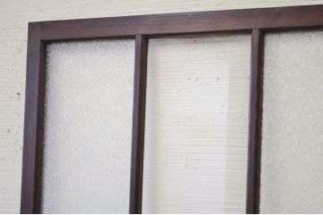 ★古い木のダイヤガラス扉(ドア)