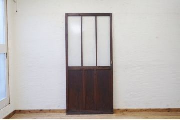 ★古い木のダイヤガラス扉(ドア)