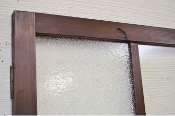 ★古い木のダイヤガラス扉(ドア)