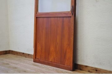 古い木の銀モールガラスドア(扉)