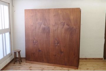 アンティーク家具　古い木のシンプルな収納棚(飾り棚、ガラスケース)1　4台有