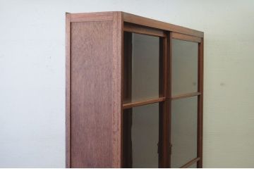 アンティーク家具　古い木のシンプルな収納棚(飾り棚、ガラスケース)2　4台有