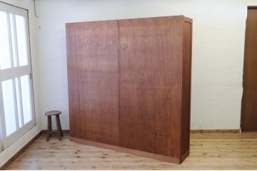 アンティーク家具　古い木のシンプルな収納棚(飾り棚、ガラスケース)2　4台有