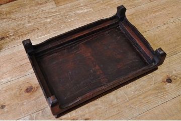 アンティーク雑貨　古い唐木の象嵌入り花台(傷み有)