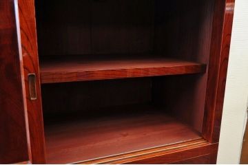 アンティーク家具　◇奇跡の状態漆の美しい前面欅二段重ね収納箪笥(水屋箪笥)