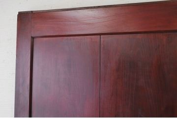 美品!重厚な金具の漆のキレイな蔵戸(玄関戸)