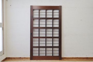 珍品!!裏障子付きの大きな格子戸(蔵戸、玄関戸)