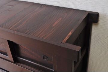 アンティーク家具　極上!古い木の六尺水屋箪笥サイドボード