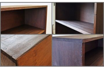 アンティーク家具　特大!古い木の重厚な飾り棚
