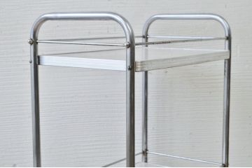 レトロ家具　レトロなキャスターワゴン(机)