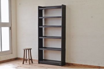 ★美品!古い木のシックな縦型本棚