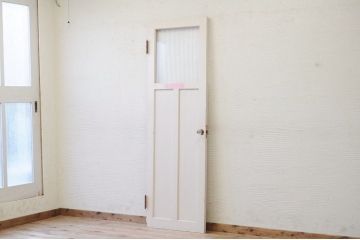ペンキの剥げたガラスドアノブモールガラス扉7