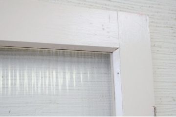 ペンキの剥げたガラスドアノブモールガラス扉7