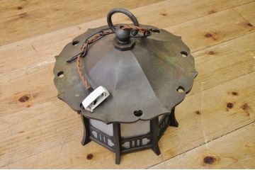 大正〜昭和初期作りの良い特大吊り下げ照明(電笠、灯篭)