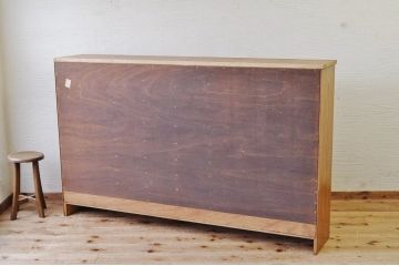 アンティーク家具　特大!1970年代古い木の特大パタパタ下駄箱