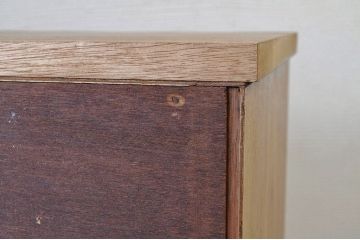 アンティーク家具　特大!1970年代古い木の特大パタパタ下駄箱